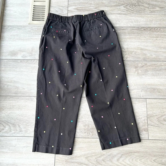 JM Collection Embroidered  Multicolor Polka Dot Capri Pants - Picture 11 of 12